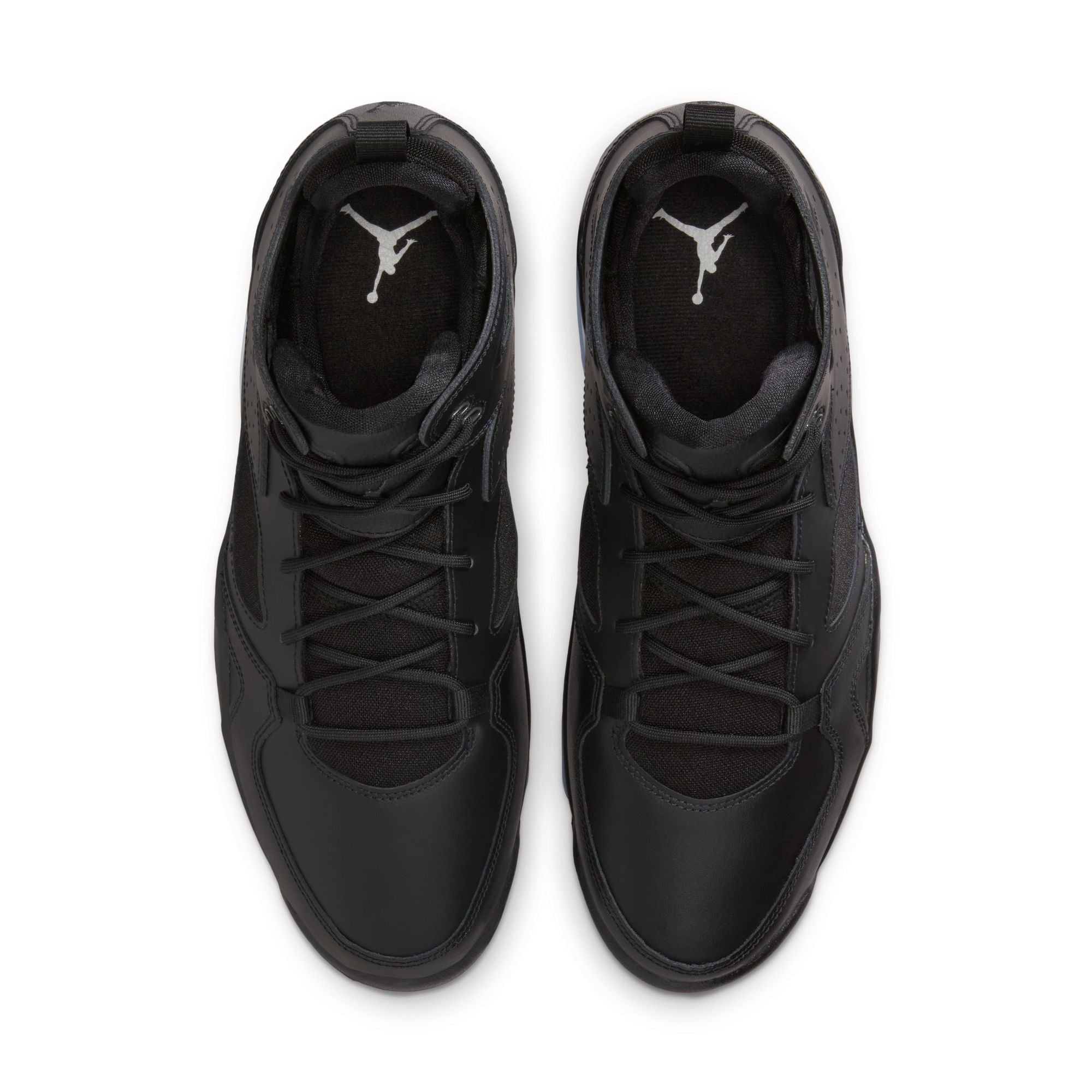 Jordan Flight Club 91 men’s Black Anthracite mid-top sneakers with visible Air unit