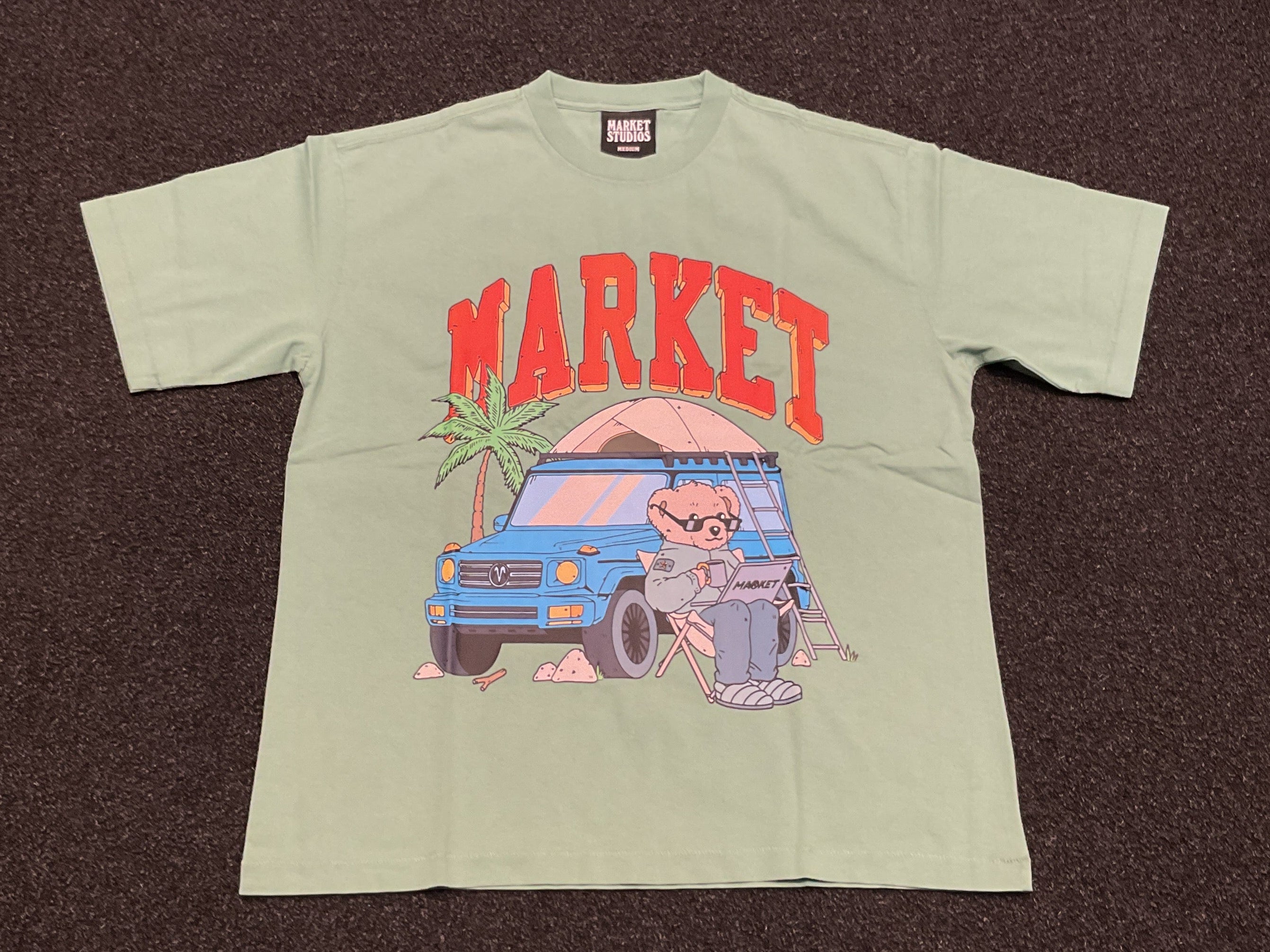 Market Car Camper Tee - Green