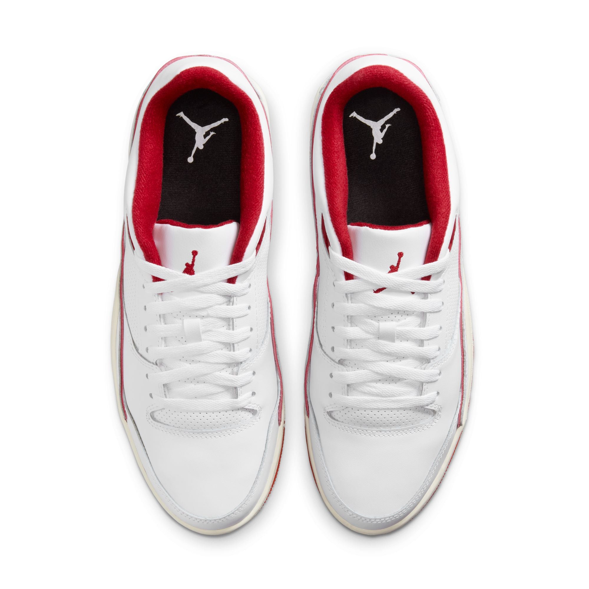 Jordan Flight Court men’s sneakers in White Varsity Red Sail low-top court style