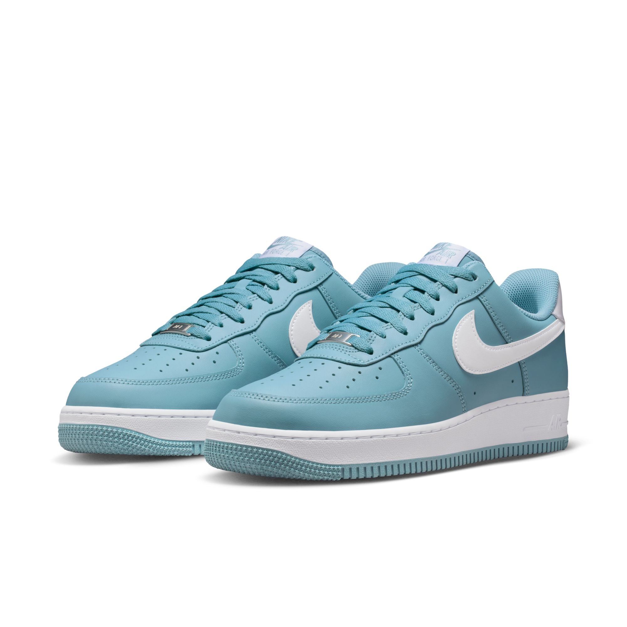 Nike Air Force 1 ’07 in worn blue leather with white accents