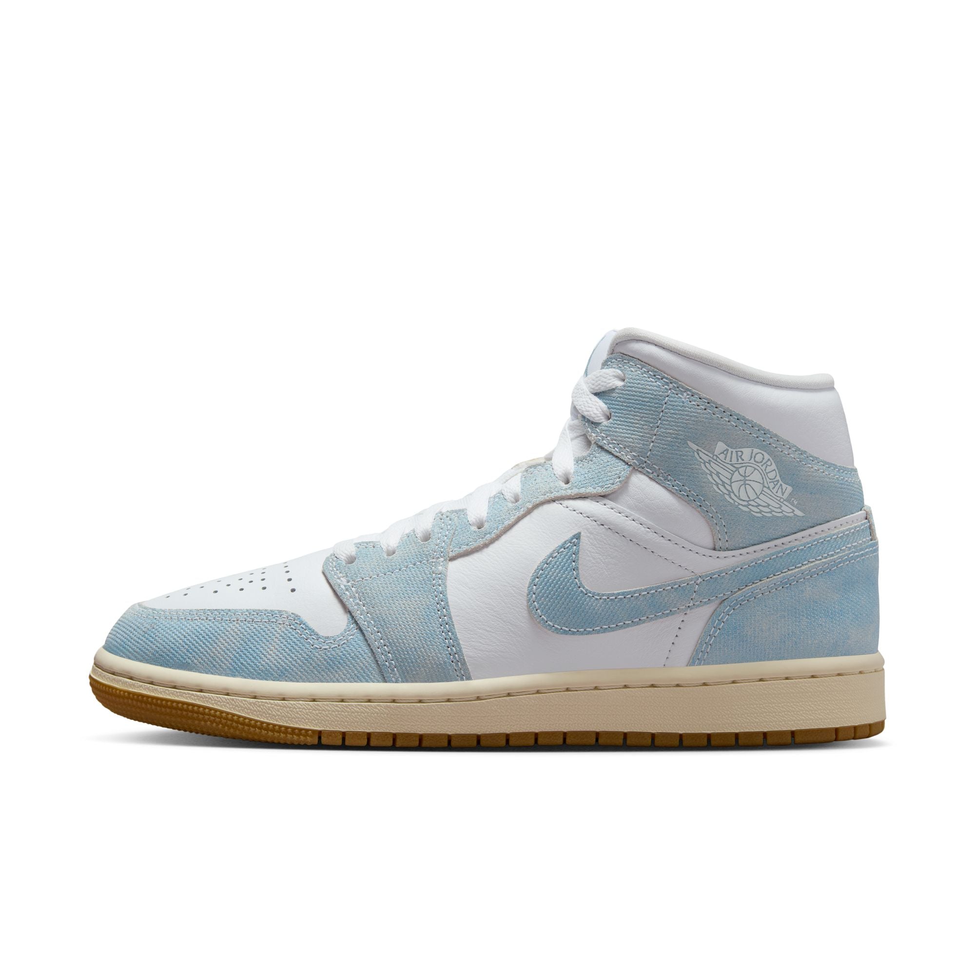 Women’s Air Jordan 1 Mid SE - White/Worn Blue/Sail/Gum