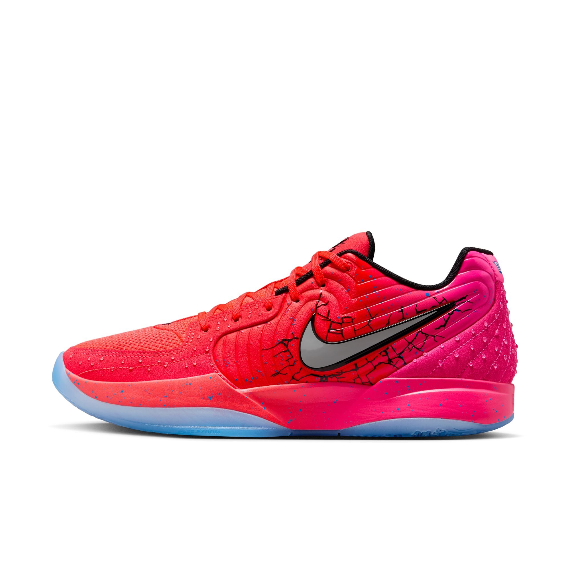Nike Ja 2 Kool-Aid Mixed Berry men’s basketball shoes in Bright Crimson and Hyper Pink accents side view