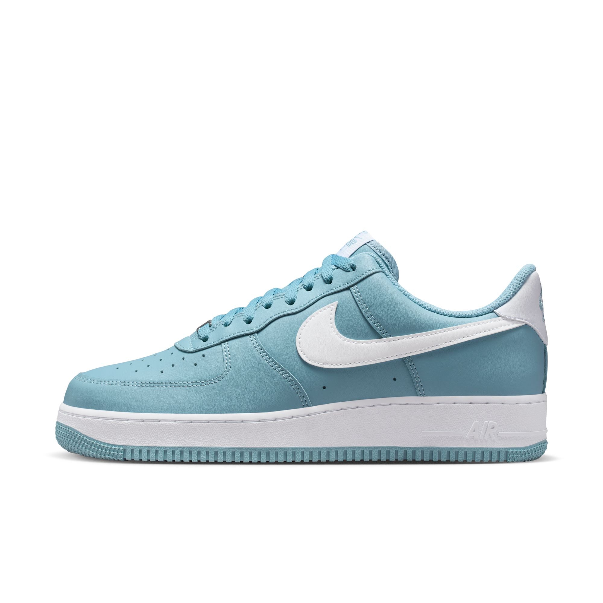 Nike Air Force 1 ’07 in worn blue leather with white accents