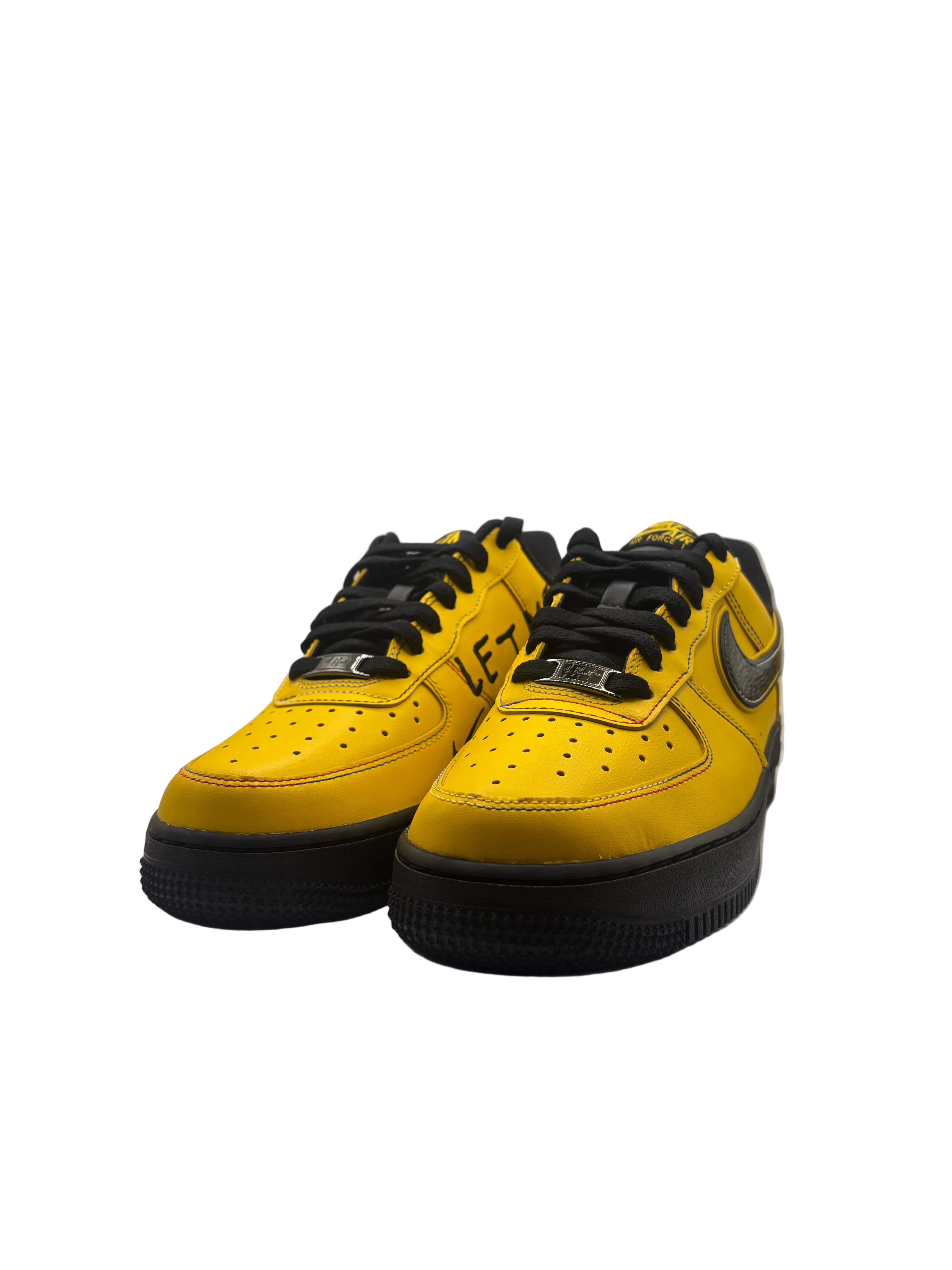 Nike Air Force 1 ’07 Let Ja Be Ja men’s sneakers in Sundial yellow with black accents side view