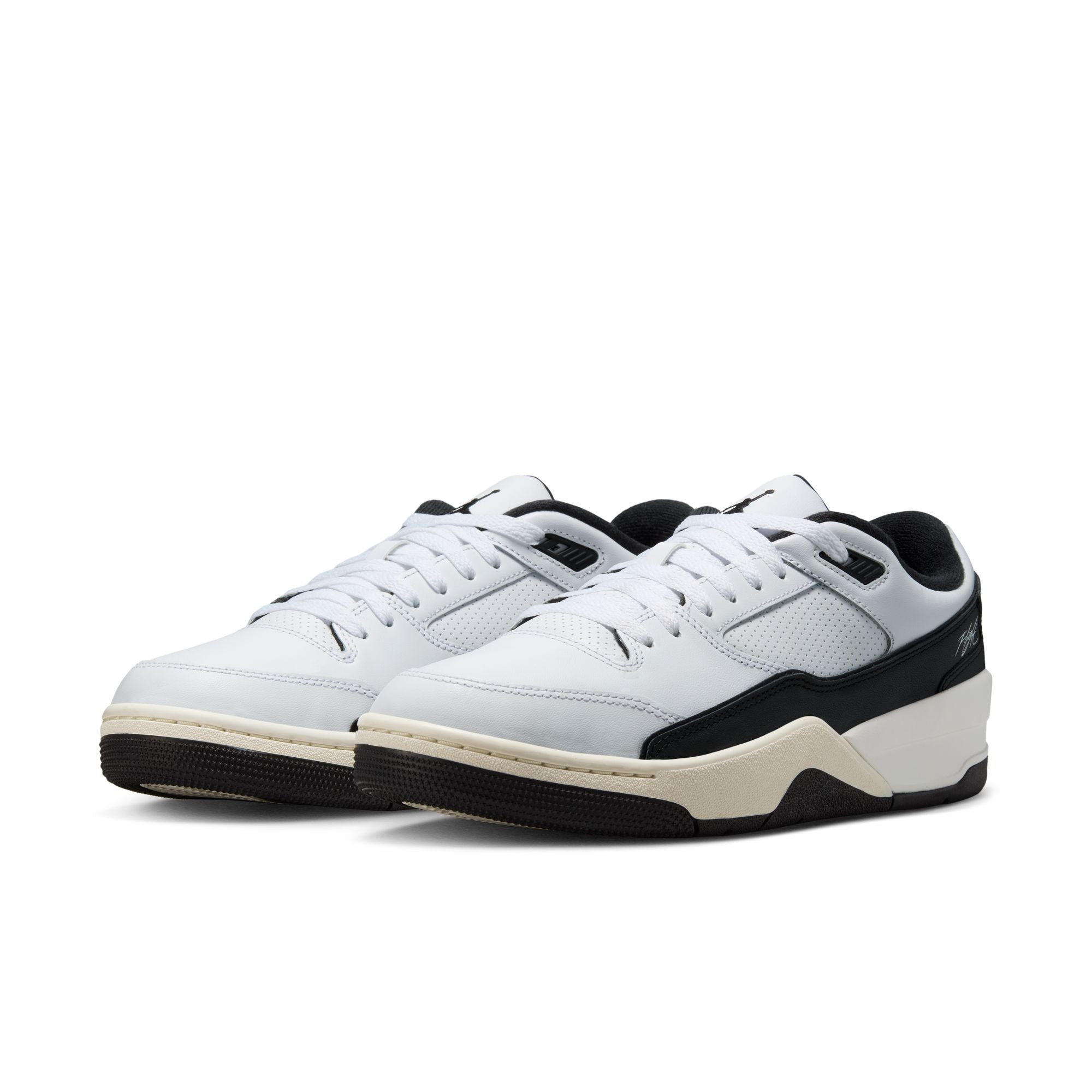 Jordan Flight Court men’s sneakers in White Black Sail low-top court style