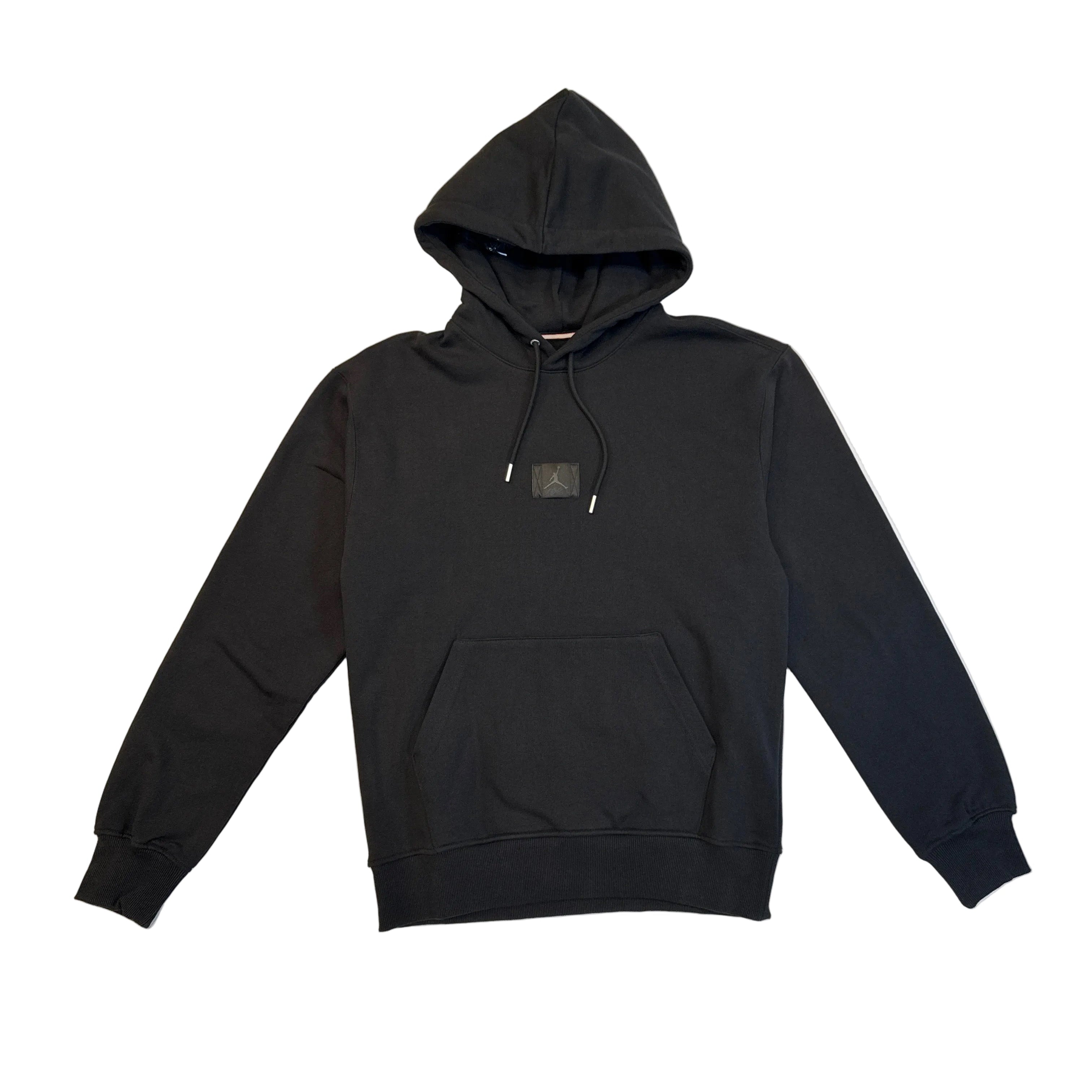 Jordan Flight Fleece men’s black pullover hoodie with tonal Jumpman patch