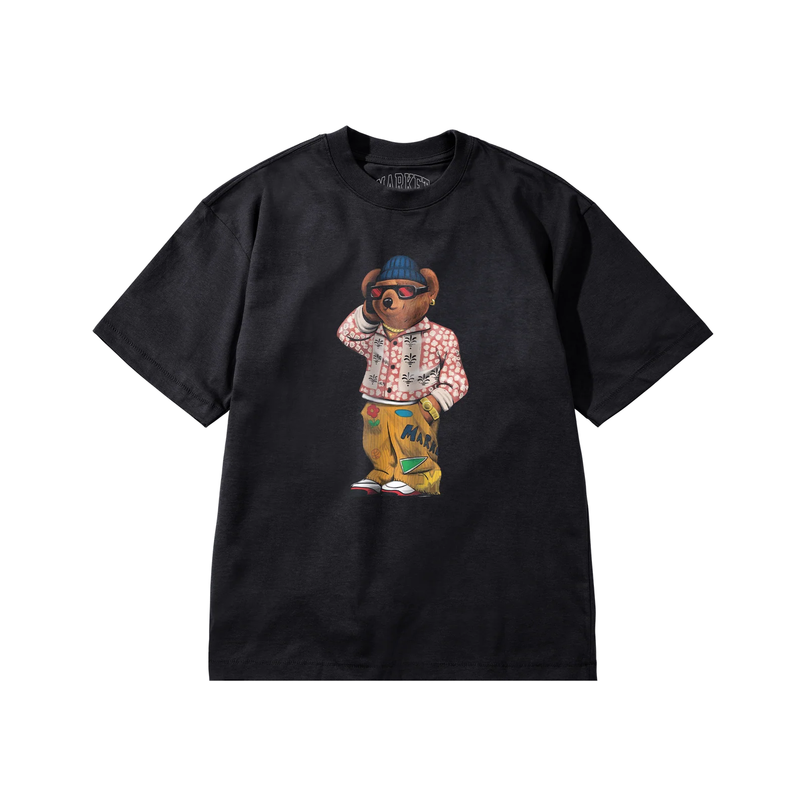 Market Folk Bear Graphic Tee Black