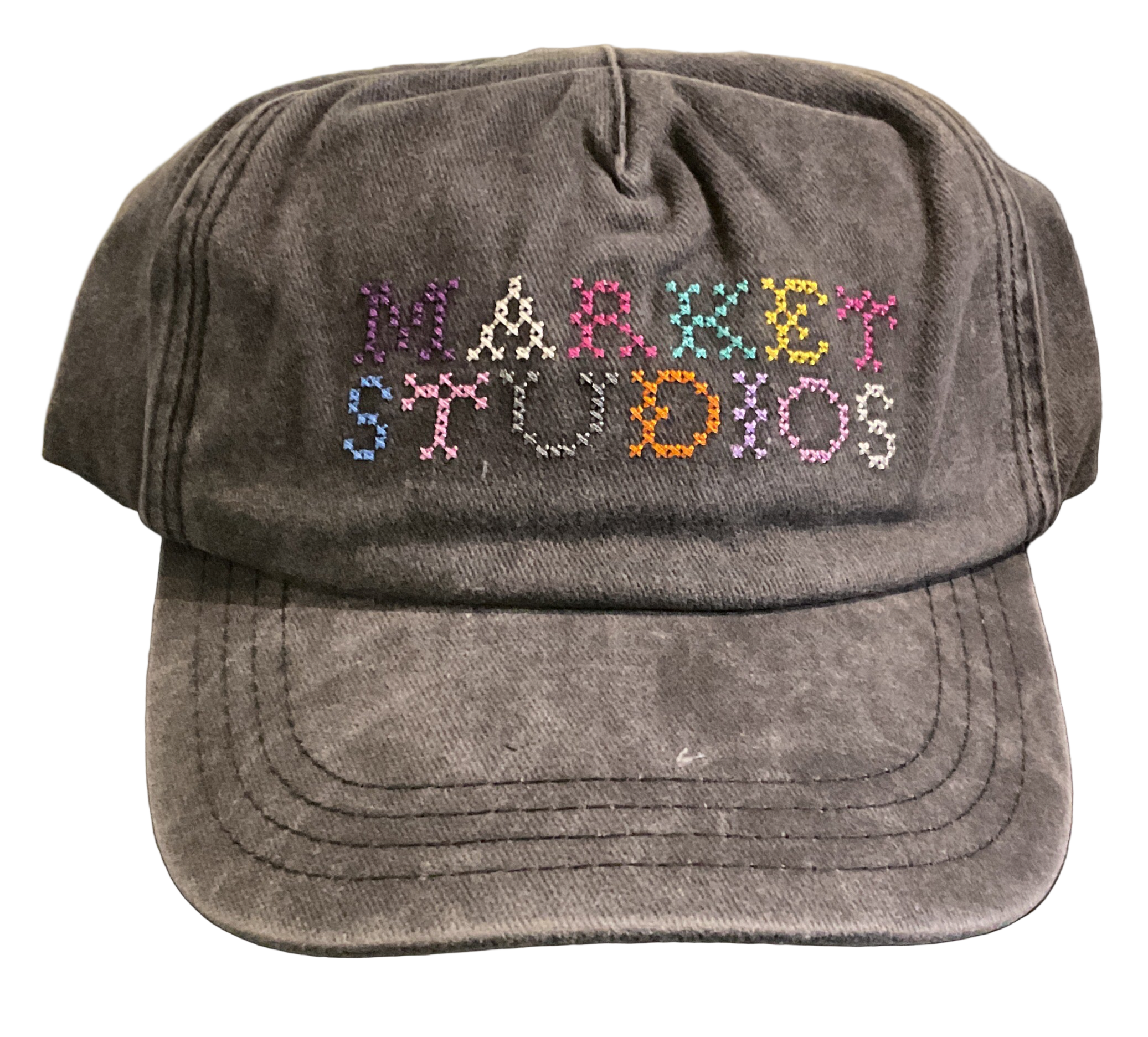 Market Needlepoint 5-Panel Cotton Cap