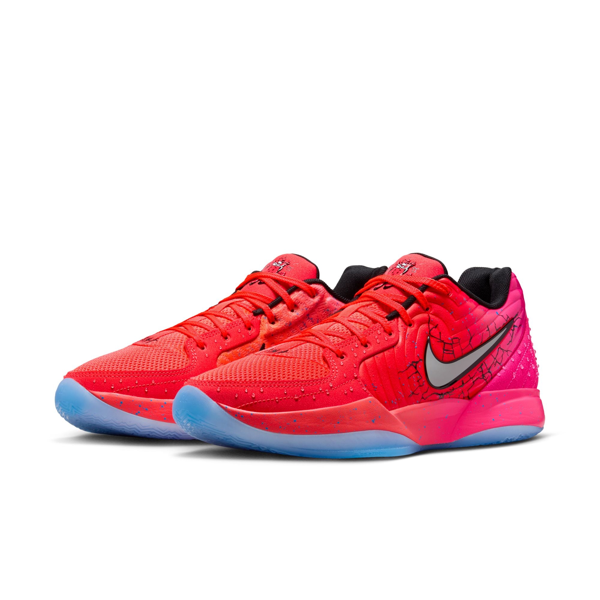 Nike Ja 2 Kool-Aid Mixed Berry men’s basketball shoes in Bright Crimson and Hyper Pink side view