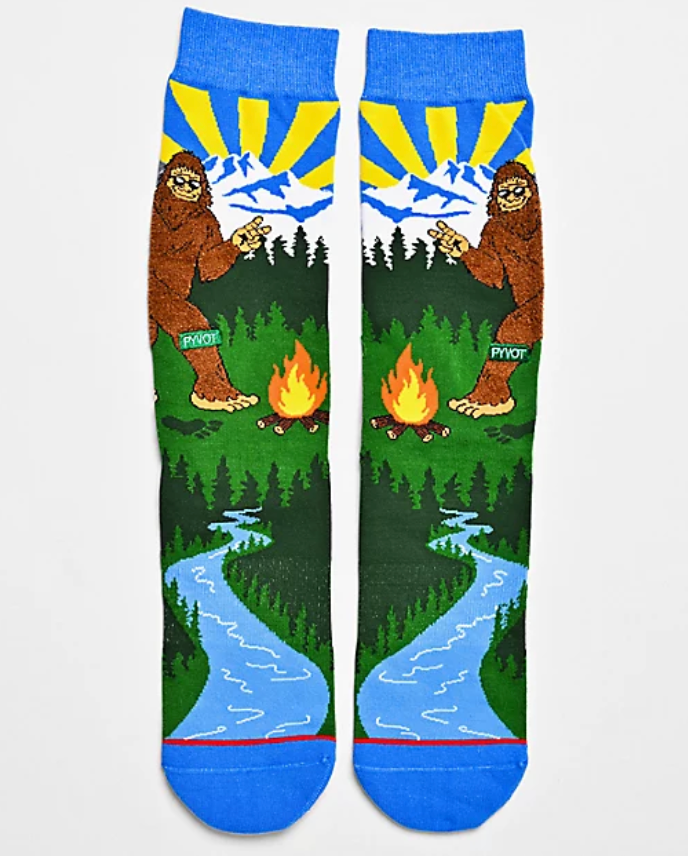 PYVOT Bigfoot Trails Crew Socks