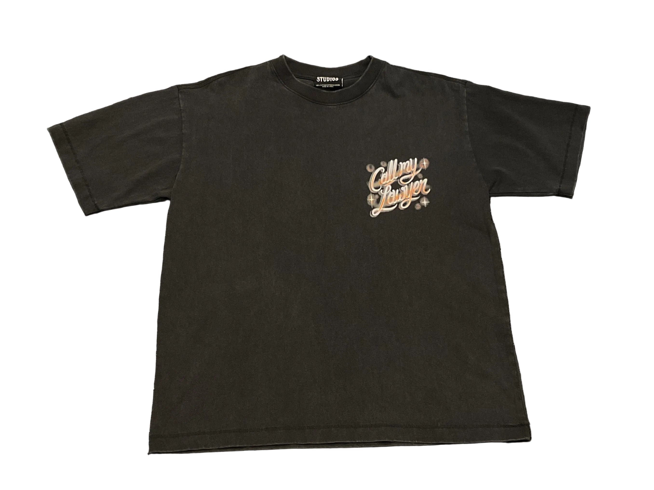 Market Airbrush Call My Lawyer Tee - Black