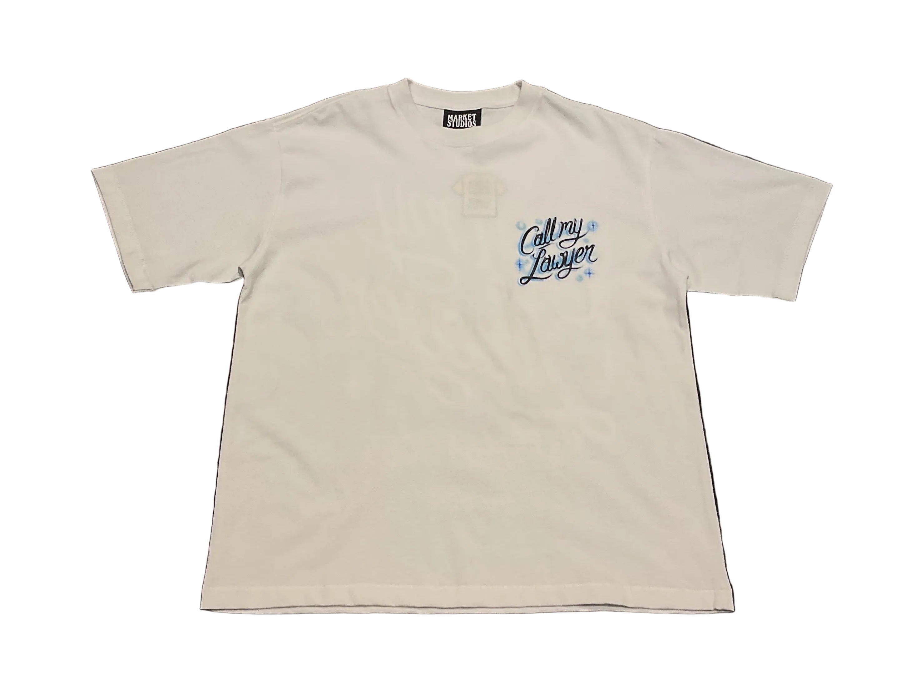 Market Airbrush Call My Lawyer Tee - White