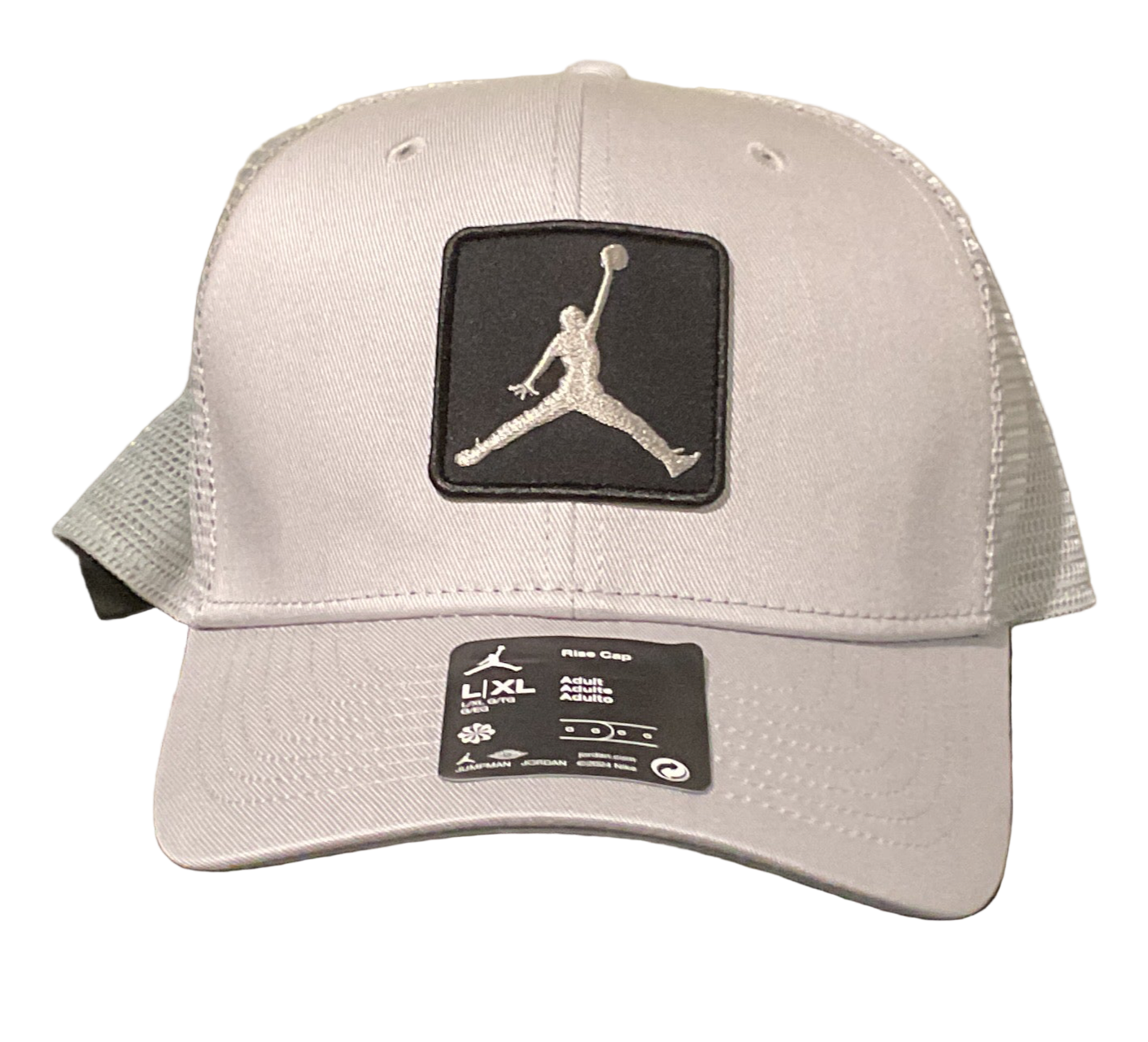 Jordan Rise Patch Hat – Grey / Black