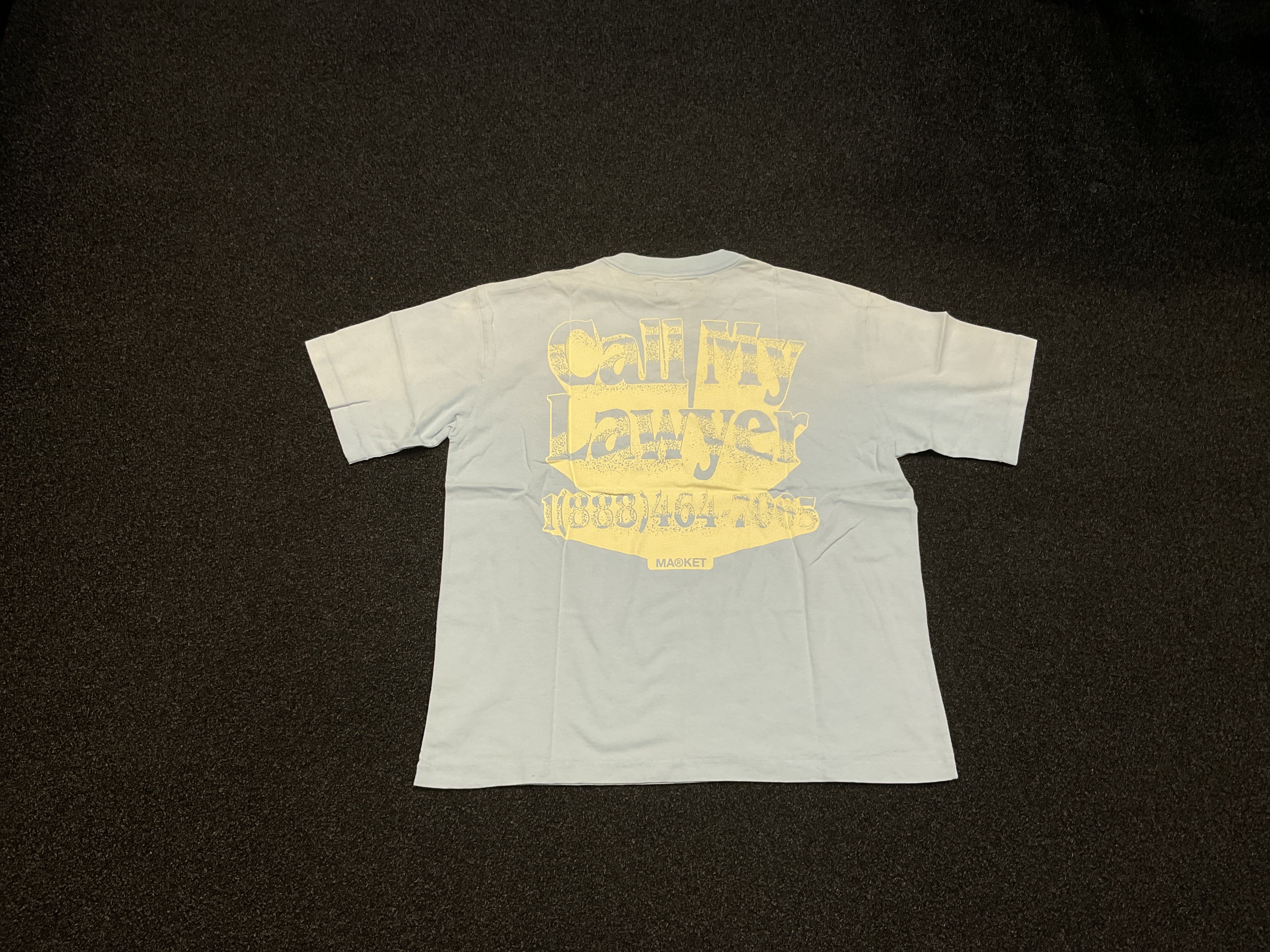 Market Call My Lawyer 3D Tee - Ice Blue