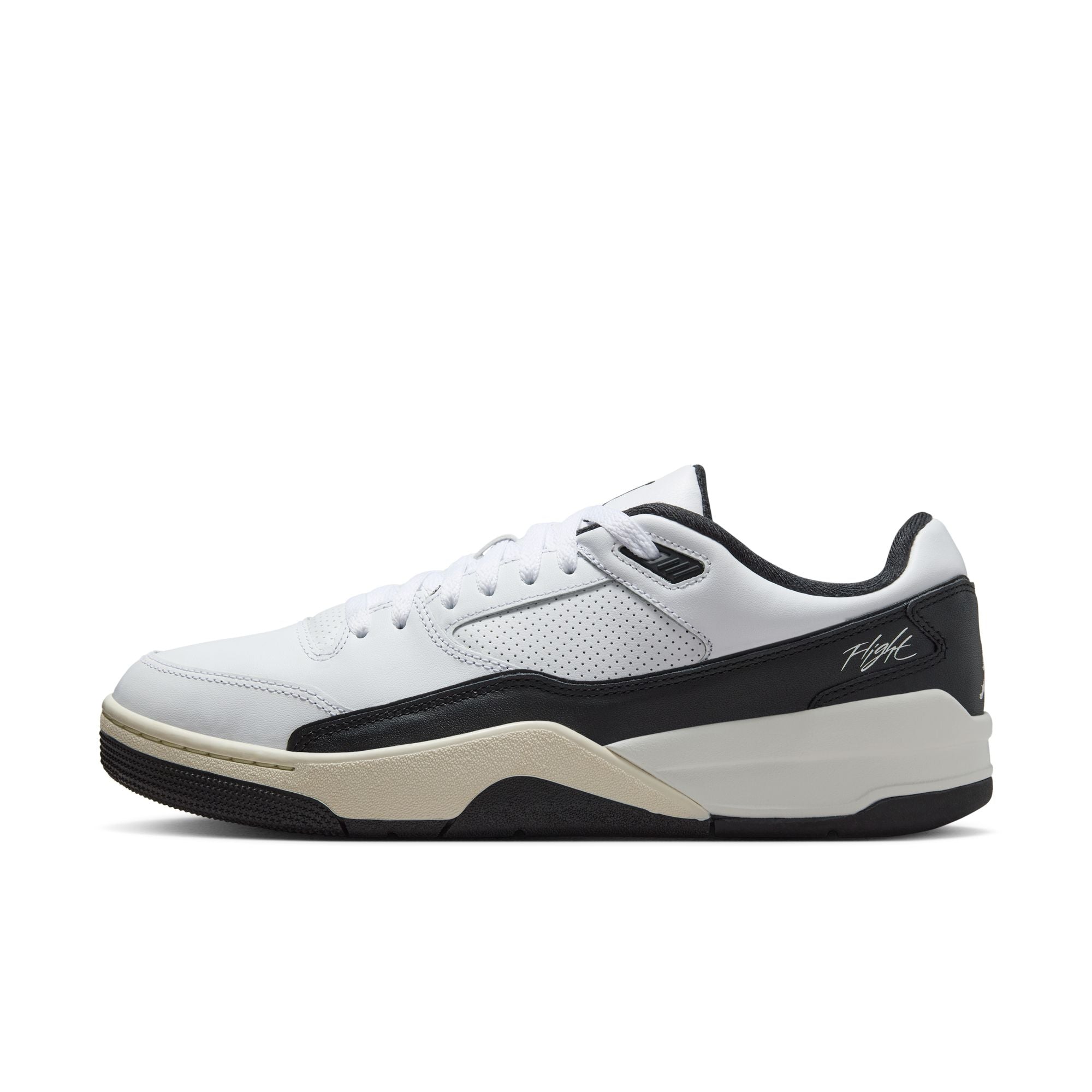 Jordan Flight Court men’s sneakers in White Black Sail low-top court style