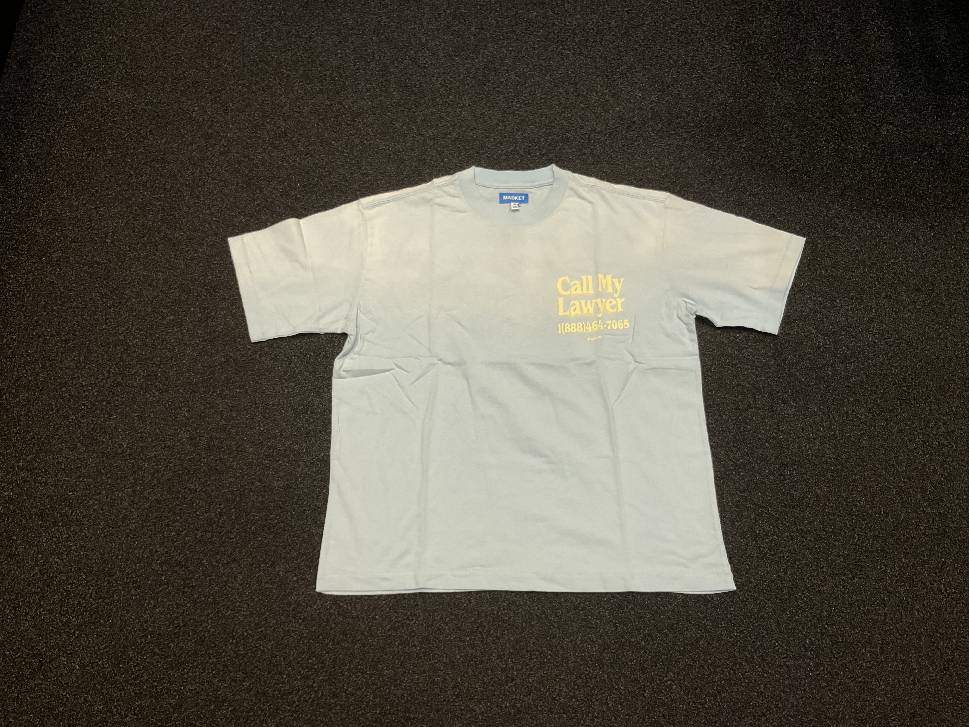 Market Call My Lawyer 3D Tee - Ice Blue