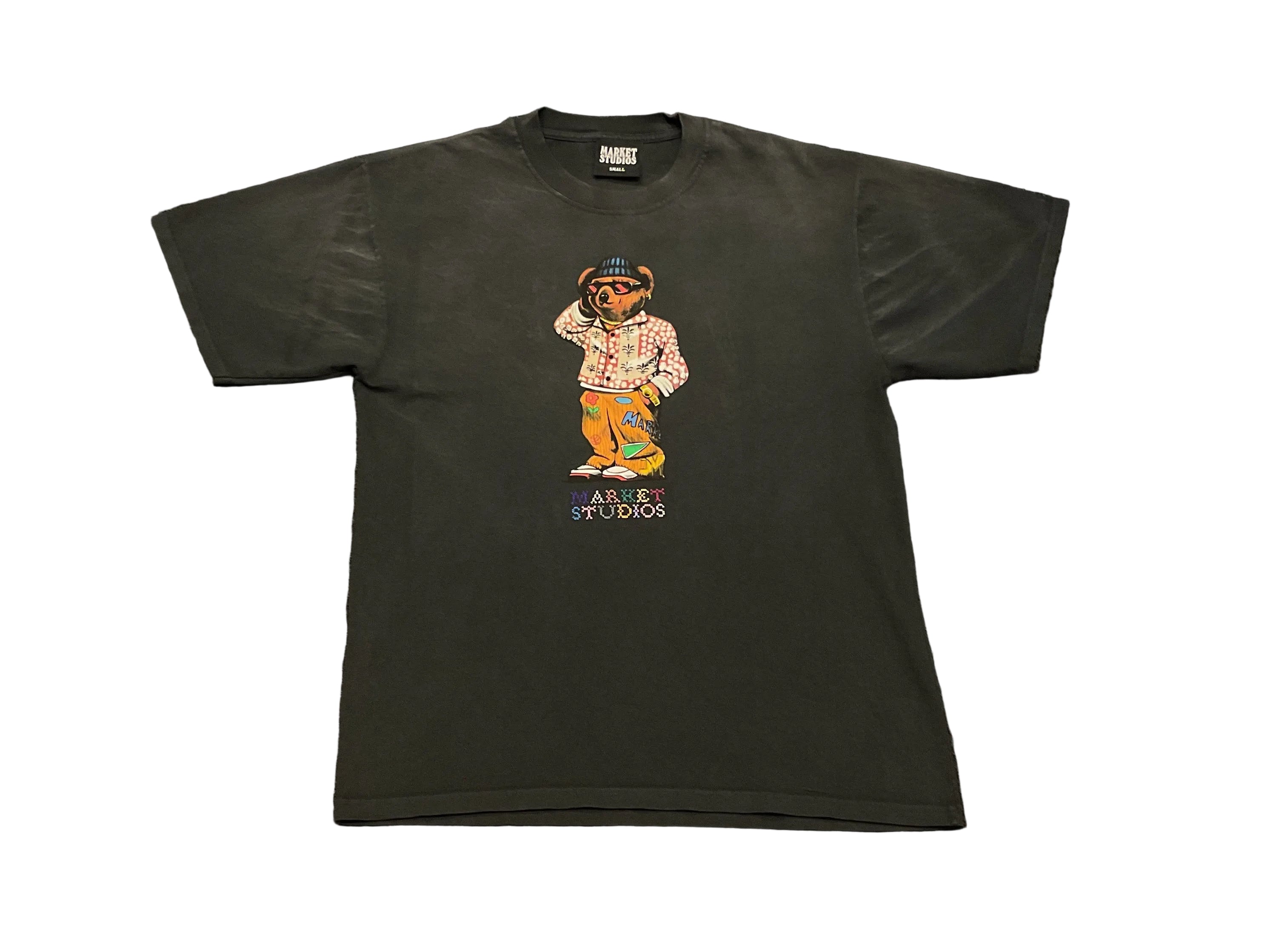 Market Folk Fitted Bear Tee - Black