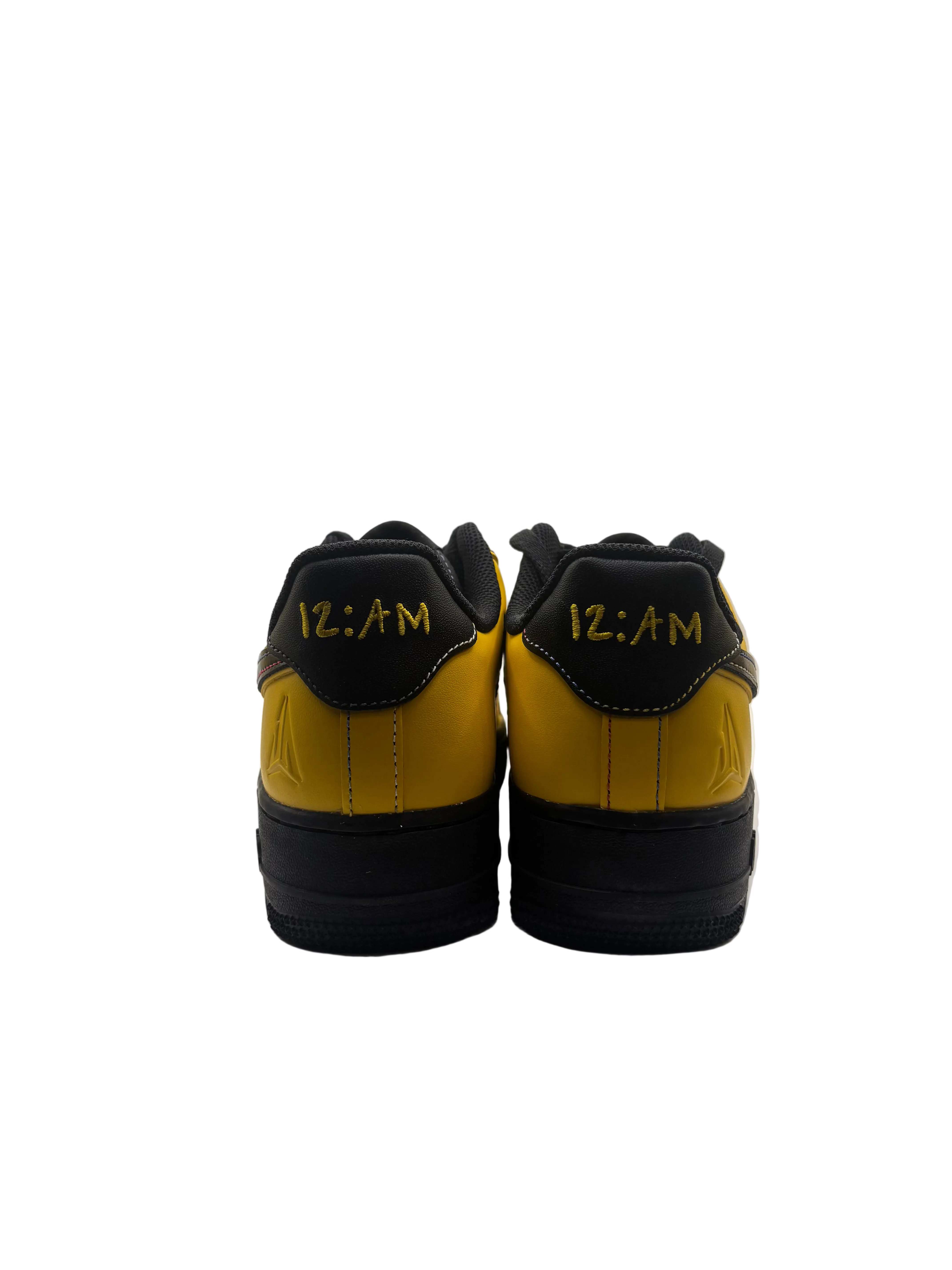 Nike Air Force 1 ’07 Let Ja Be Ja men’s sneakers in Sundial yellow with black accents side view