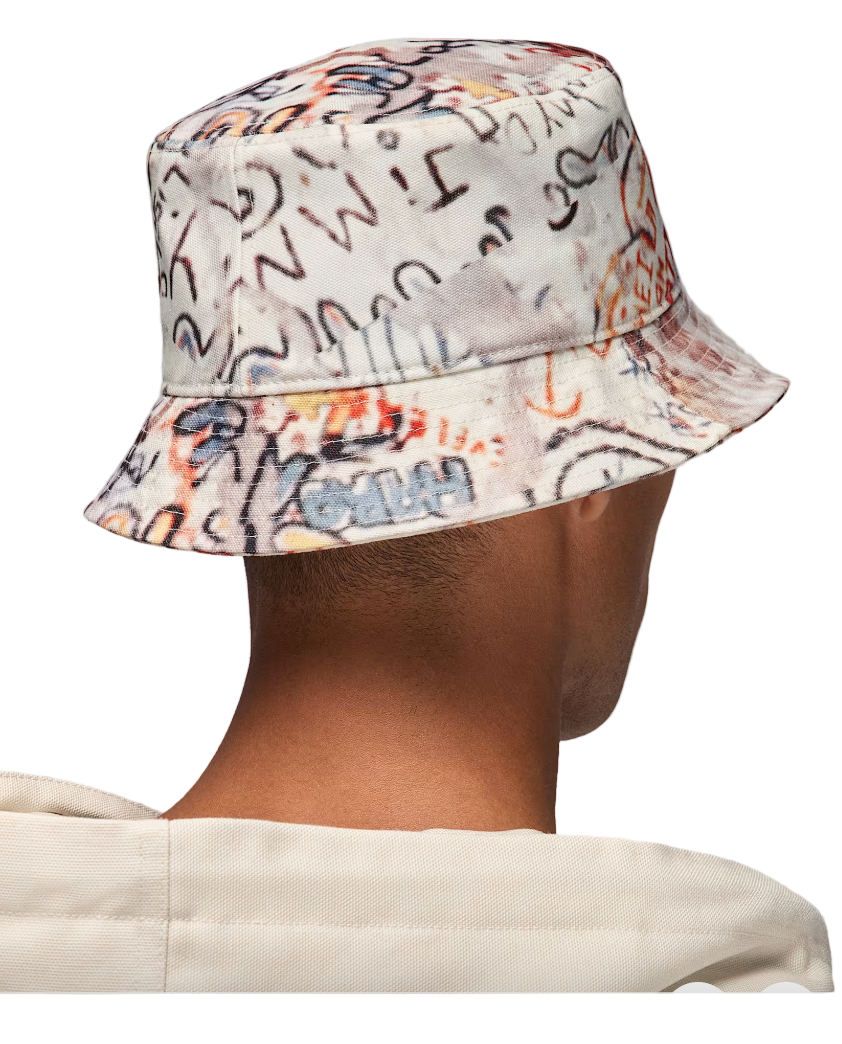 Jordan Apex Bucket Hat in multi-color graffiti print back view